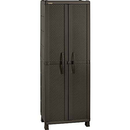 Inval 75"H 4-Shelf Storage Cabinet, Brown