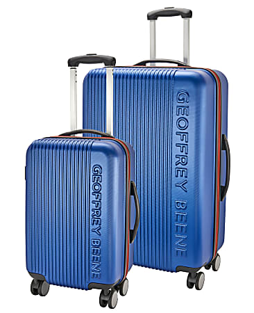 Overland Geoffrey Beene Debossed Logo 2 Piece Luggage Set BlueRed ...