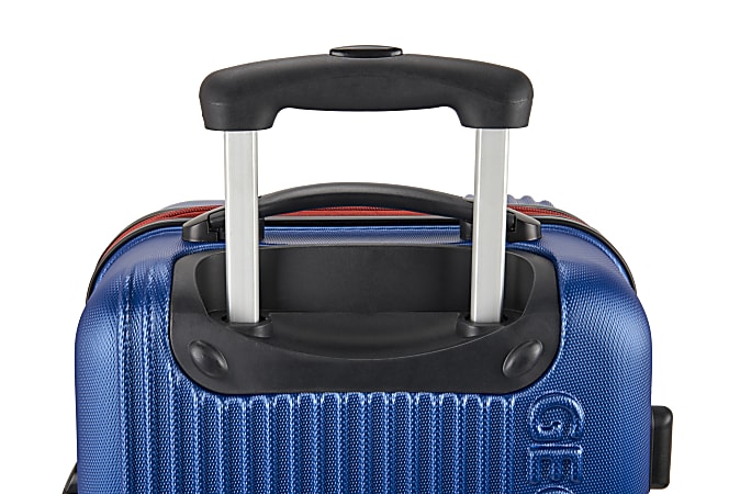 Overland Geoffrey Beene Debossed Logo 2 Piece Luggage Set BlueRed ...