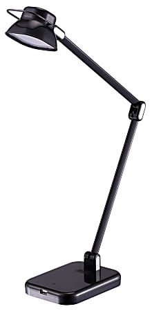 Black+Decker PureOptics™ Elate™ Dual-Arm LED Desk Task Lamp, Adjustable, 21"H, Black