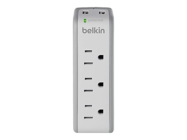 Belkin SurgePlus Swivel Charger - Surge protector - output connectors: 3 - white