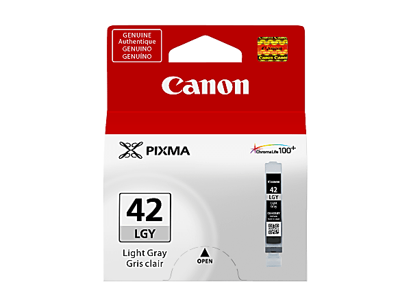 Canon® CLI-42 ChromaLife 100+ Light Gray Ink Tank, 6391B002