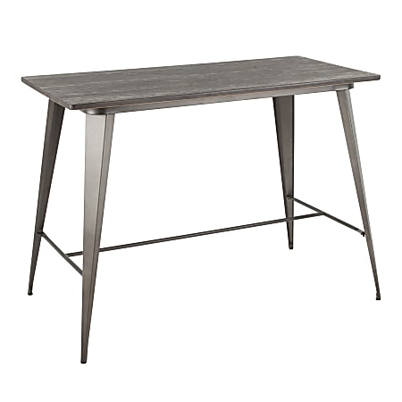 LumiSource Oregon Counter Table, 35-1/4"H x 48"W x