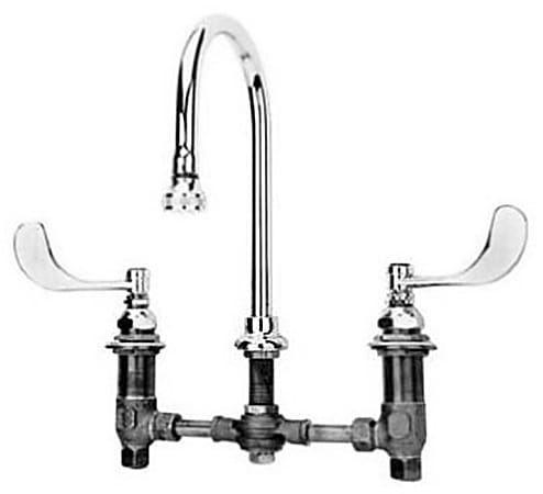 T&S Brass Deck-Mount Medical Faucet With Gooseneck Spout, 10-11/16" x 16", Chrome