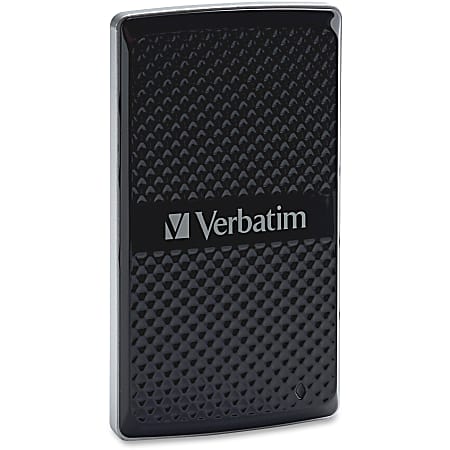 Verbatim® 256GB Portable External Solid State Drive, mSATA, 47681, Black