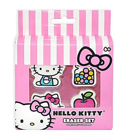 Hello Kitty 4 Pack Eraser Set