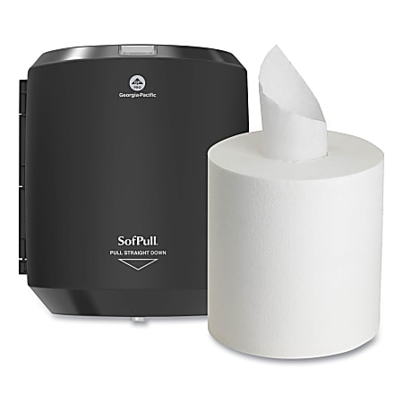 Georgia Pacific® Professional SofPull® SofPull CenterPull Hand Towel Dispenser, 9.63 x 8.88 x 10.94, Black