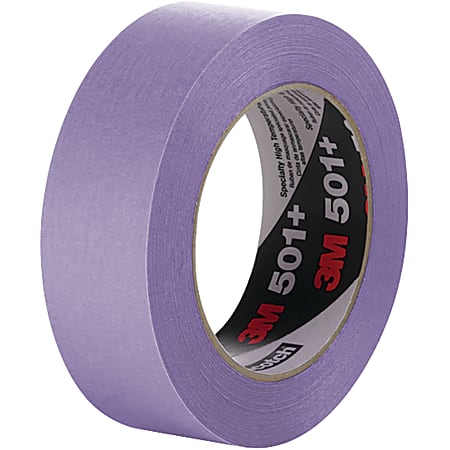 3M™ 501+ Masking Tape, 3" Core, 1" x 180', Purple, Case Of 12