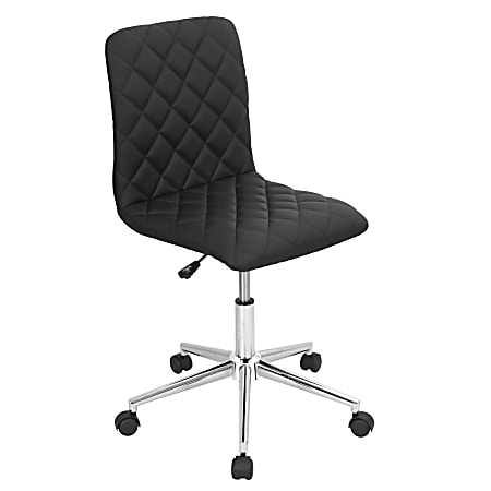 LumiSource Caviar Chair, Black/Chrome