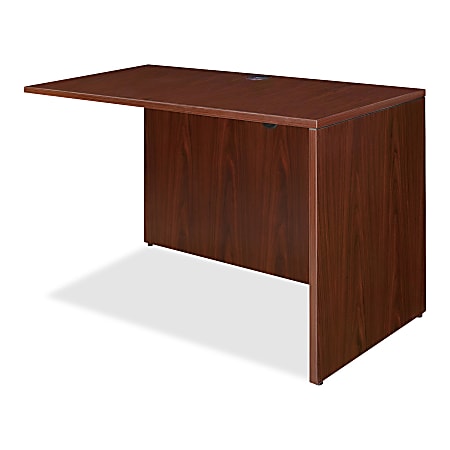 Lorell® Essentials 36"W Reverse Desk Return Shell, Mahogany