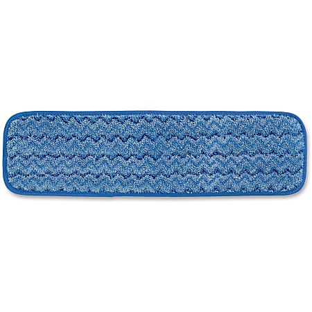 Rubbermaid Hygen Flat Damp Pad Blue, 18 Length x 5 Width x 0.5