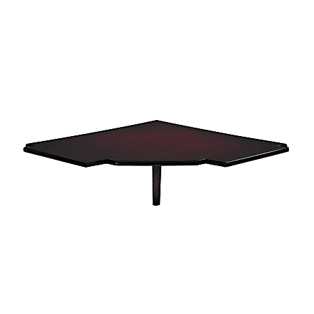 Mayline Top-Grade Hardwood Veneer Corner Connecting Table, 14 1/2"H x 28 1/2"W x 28 1/4"D, Mahogany