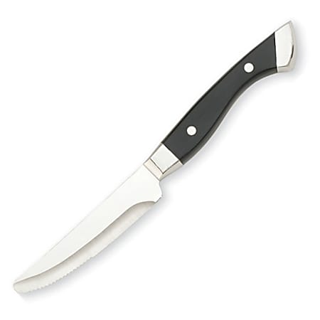 Walco Boston Chop Stainless Steel Steak Knives, 5", Black, Pack Of 12 Knives