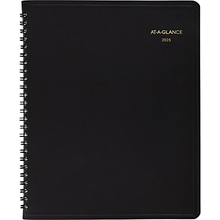 2025-2026 AT-A-GLANCE® Weekly Appointment Book Planner, 7" x 8-3/4", Black, January To January, 7095105