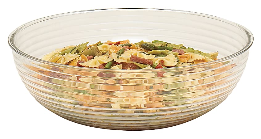 Cambro Camwear Round Ribbed Bowls, 23", Clear, Set Of 4 Bowls