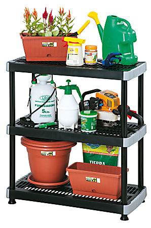 Three tier plastic on sale shelf