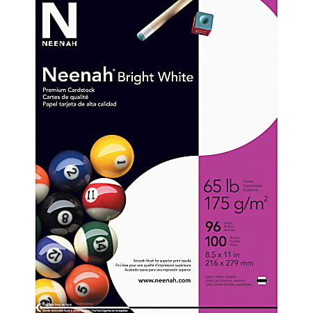 Wausau Paper Bright White Premium Card Stock, 96 Brightness - 100 sheets