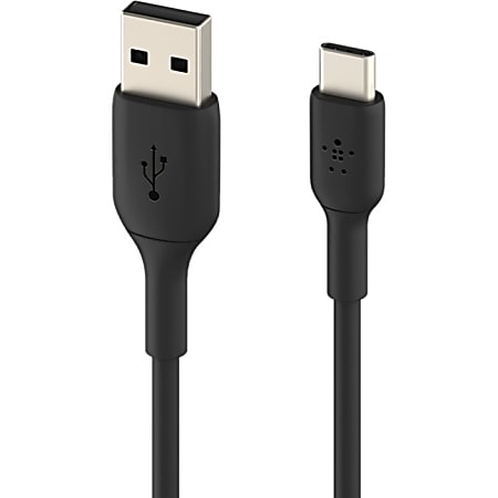 Belkin BoostCharge USB-C to USB-A Cable (1 meter / 3.3 foot, Black) - 3.28 ft USB/USB-C Data Transfer Cable for Smartphone - First End: 1 x USB Type C - Male - Second End: 1 x USB Type A - Male - Black