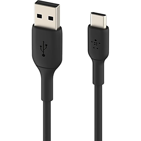 Belkin BoostCharge USB-C to USB-A Cable (1 meter/3.3 foot, Black) - 3.28 ft USB/USB-C Data Transfer Cable  - CAB001BT1MBK