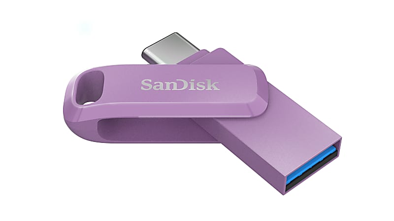 SanDisk USB Type C Dual Drive 256 GB Lavender - Office Depot