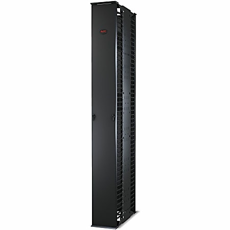 APC by Schneider Electric Vertical Cable Manager - Cable Manager - Black - Plastic