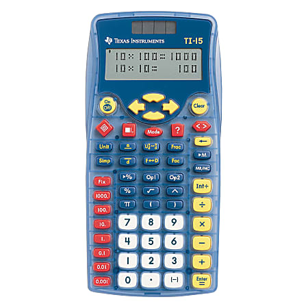 Texas Instruments® TI-15 Calculator, Blue