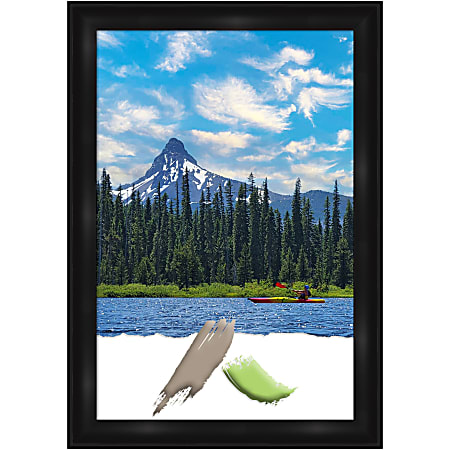 Amanti Art Grand Black Picture Frame, 24" x 34", Matted For 20" x 30"