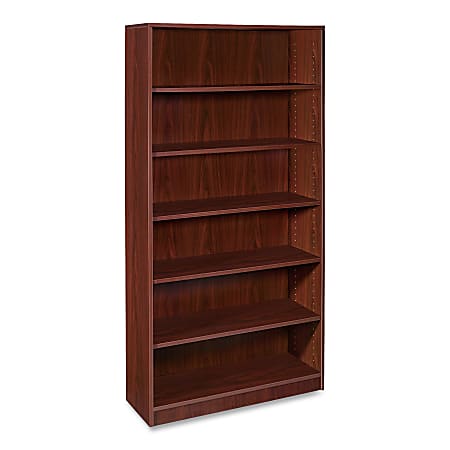 Lorell® Laminate Bookcase, 6-Shelf, 72"H, Mahogany