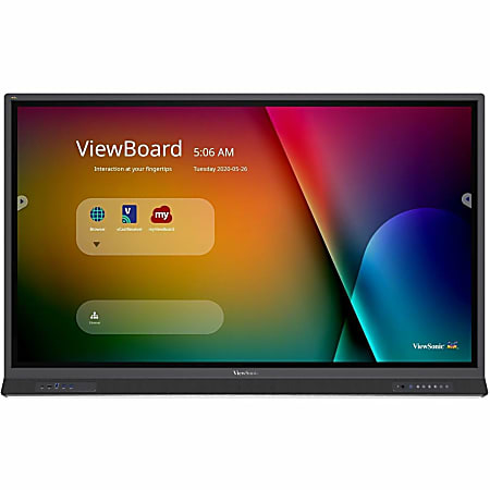 ViewSonic ViewBoard IFP6552-1TAA Collaboration Display - 65" LCD - Touchscreen - 3840 x 2160 - 350 Nit - USB - HDMI - VGA - TAA Compliant