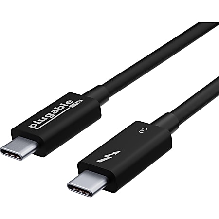 Plugable Thunderbolt 3 Cable 40Gbps Supports 100W (20V,