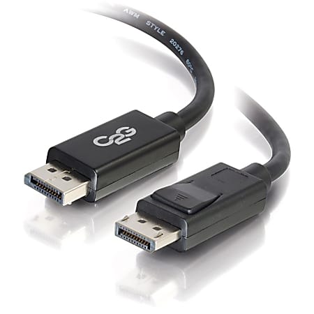 C2G 6ft DisplayPort Cable with Latches, 4K 60Hz, DisplayPort Male to DisplayPort Male, 30V - DisplayPort  - 54401