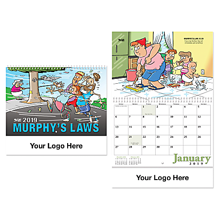 Murphys Law Spiral Wall Calendar Office Depot