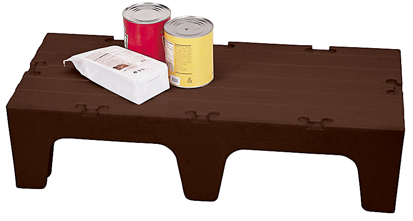 Cambro Solid Dunnage Rack 12 H x 21 W x 48 D Dark Brown - Office Depot