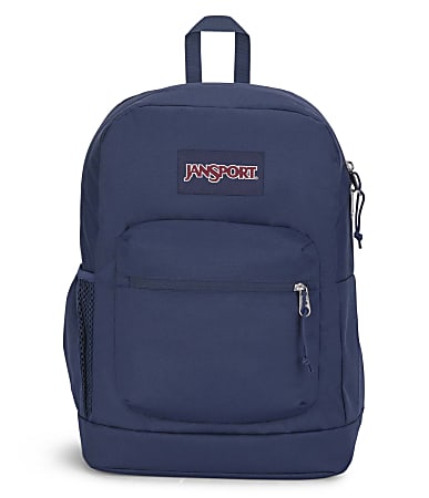 Jansport Cross Town Plus Backpack With 15" Laptop Pocket, 100% Recycled, Navy
