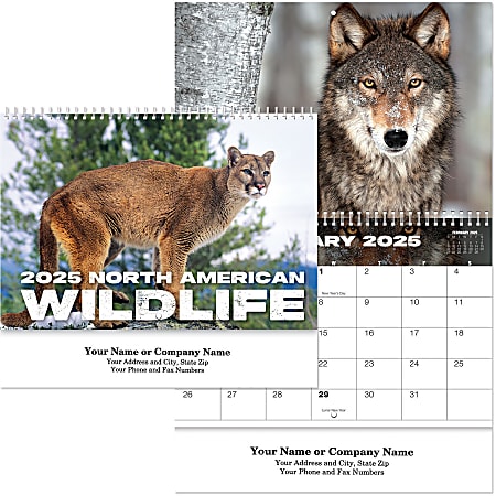 Wildlife Spiral Wall Calendar