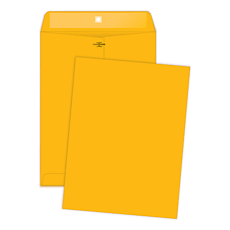 Quality Park® Envelopes, 10" x 13", Clasp Closure,