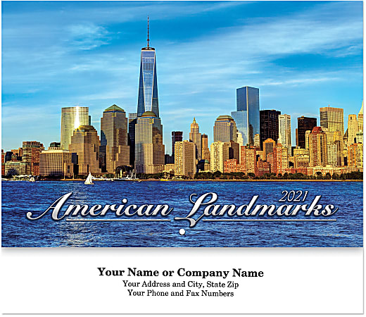 Historic Landmark Wall Calendar Office Depot
