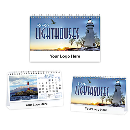 Lighthouses Desk Calendar