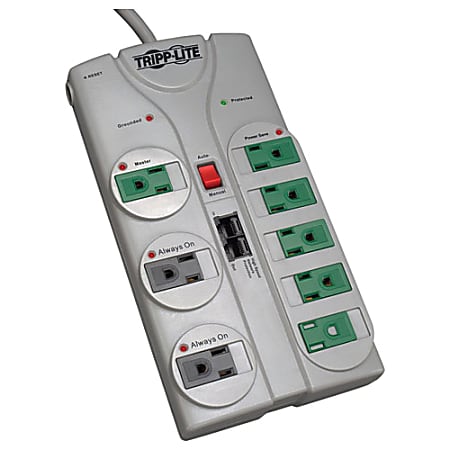 Tripp Lite TLP808NETG 8-Outlet Surge Protector, 8 ft.