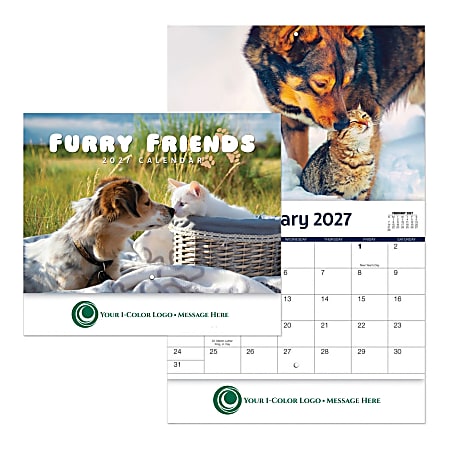 Furry Friends Wall Calendar
