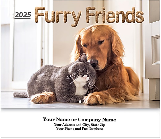 Furry Friends Wall Calendar Office Depot