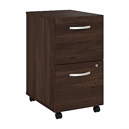 Bush Business Furniture Hybrid 21"D Vertical 2-Drawer Mobile File Cabinet, Black Walnut, Delivery