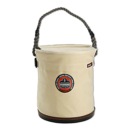 Ergodyne Arsenal 5733T Plastic-Bottom Bucket With Top, 15" x 12-1/2", White