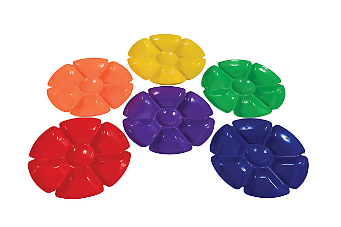 TickiT Flower Sorting Trays, Assorted Colors, All Ages, Set Of 6 Trays