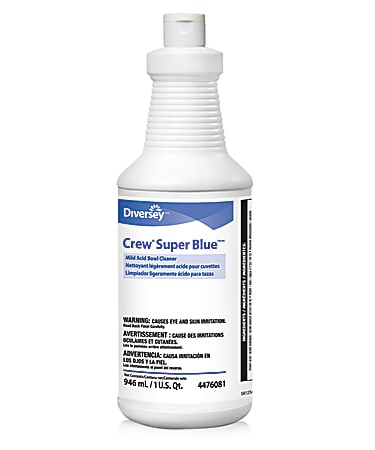 Johnson Diversey Crew™ Super Blue Mild Acid Bowl Cleaner, 32 Oz.