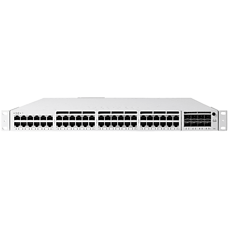 Meraki 48-port Gbe PoE+ Switch - 48 Ports - Manageable - 3 Layer Supported - Modular - 715 W Power Consumption - Twisted Pair, Optical Fiber - 1U High - Rack-mountable - Lifetime Limited Warranty