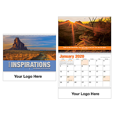 Inspirations Spiral Wall Calendar Office Depot