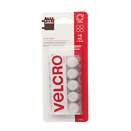 VELCRO Coin Fasteners 0.75 Length x 0.75 Width 500 Pack Black - Office Depot