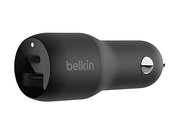 Belkin® 37-Watt Dual Car Charger With PPS, Black