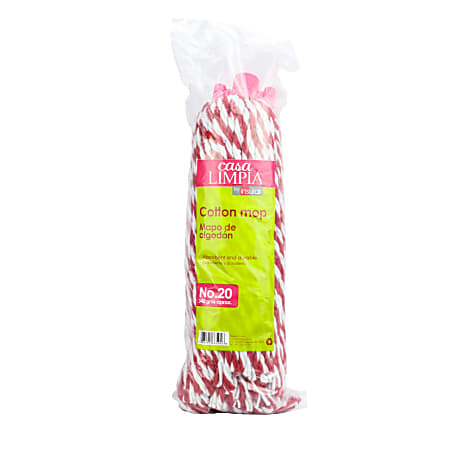 Casa Limpia Color Cotton Mop Head, 20 Oz, Multicolor, Total Qty 1